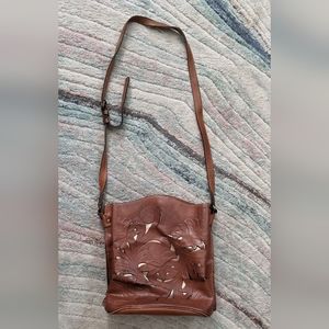 Patricia Nash crossbody leather bucket bag